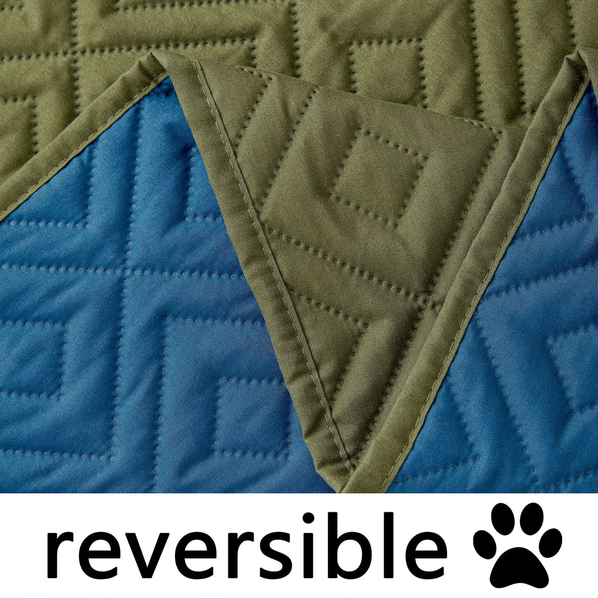 Waterproof Dog Couch Covers, Washable Dog Blankets for Sofa & Bed, Reversible Furniture Protector for Pets (30X70 Inch, Green/Navy)